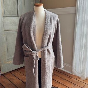 NWT Barefoot Dreams CozyChic Small Beach Rock Ribbed Robe Loungewear Super Soft